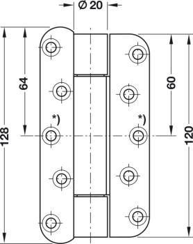 Preview: Objekttürband Edelstahl VN 1939/120 bis 120kg Simonswerk